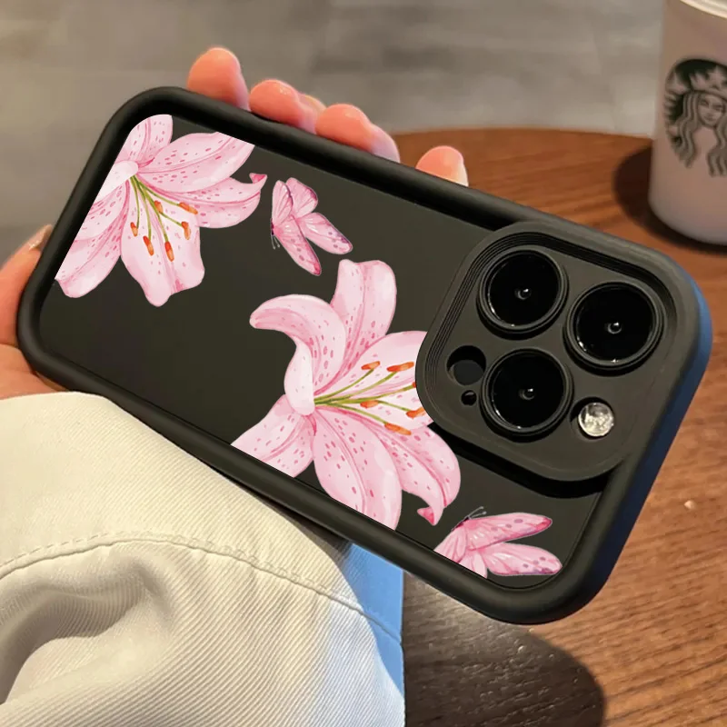 Funda para Xiaomi Redmi Note 14 13 12 11 Pro Plus 12S 11S 10S 10 Redmi 13C 12C 14C 4G 5G funda de teléfono con patrón de flor de hibisco rosa - imagen 4