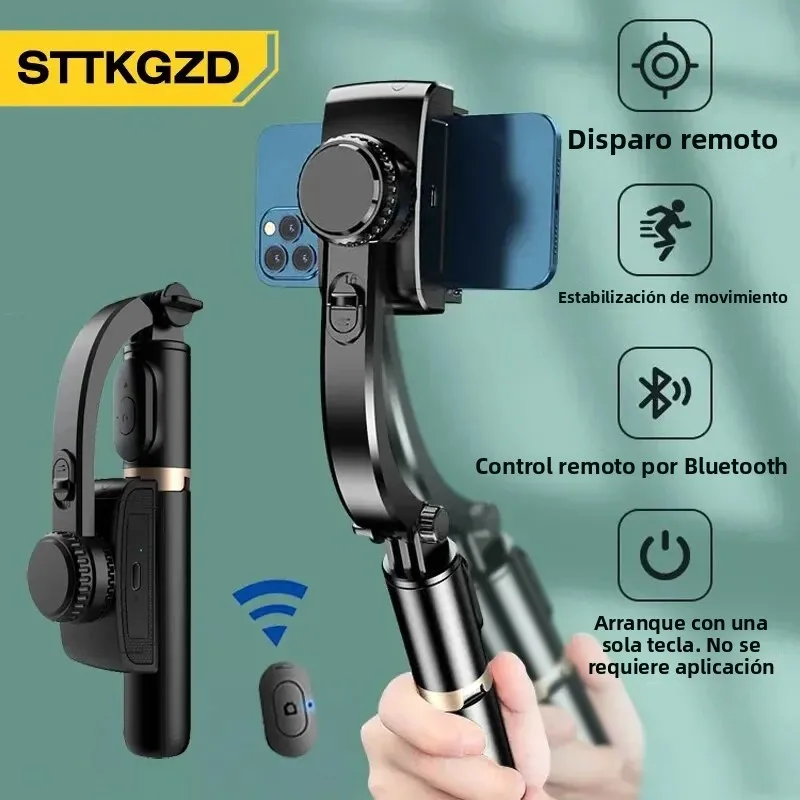 STTKGZD Estabilizador de cardán de mano Estabilizador Selfie Stick Luz de relleno Smartphone Acción Kameralar Bluetooth Trípode Gymba - imagen 2