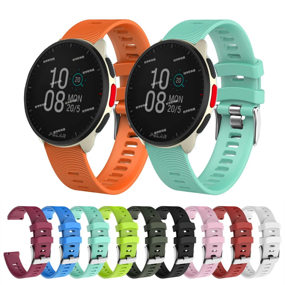 Para POLAR Pacer Smartwatch Correa de silicona 20mm deportes correa de reloj de liberación rápida para Polar Unite/ENCENDITE 2 3 pulseras