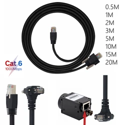 Cable Ethernet RJ45 Cat6 Ángulo Arriba Bloqueo Tornillo
