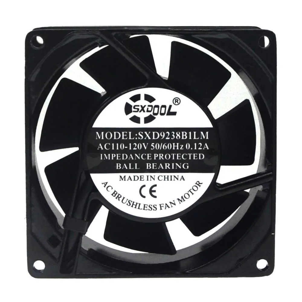 SXDOOL AXIAL 9238 115V 120V AC 92mm X 38mm de alta velocidad, para proyectos de escape de ventilación de refrigeración DIY - imagen 3