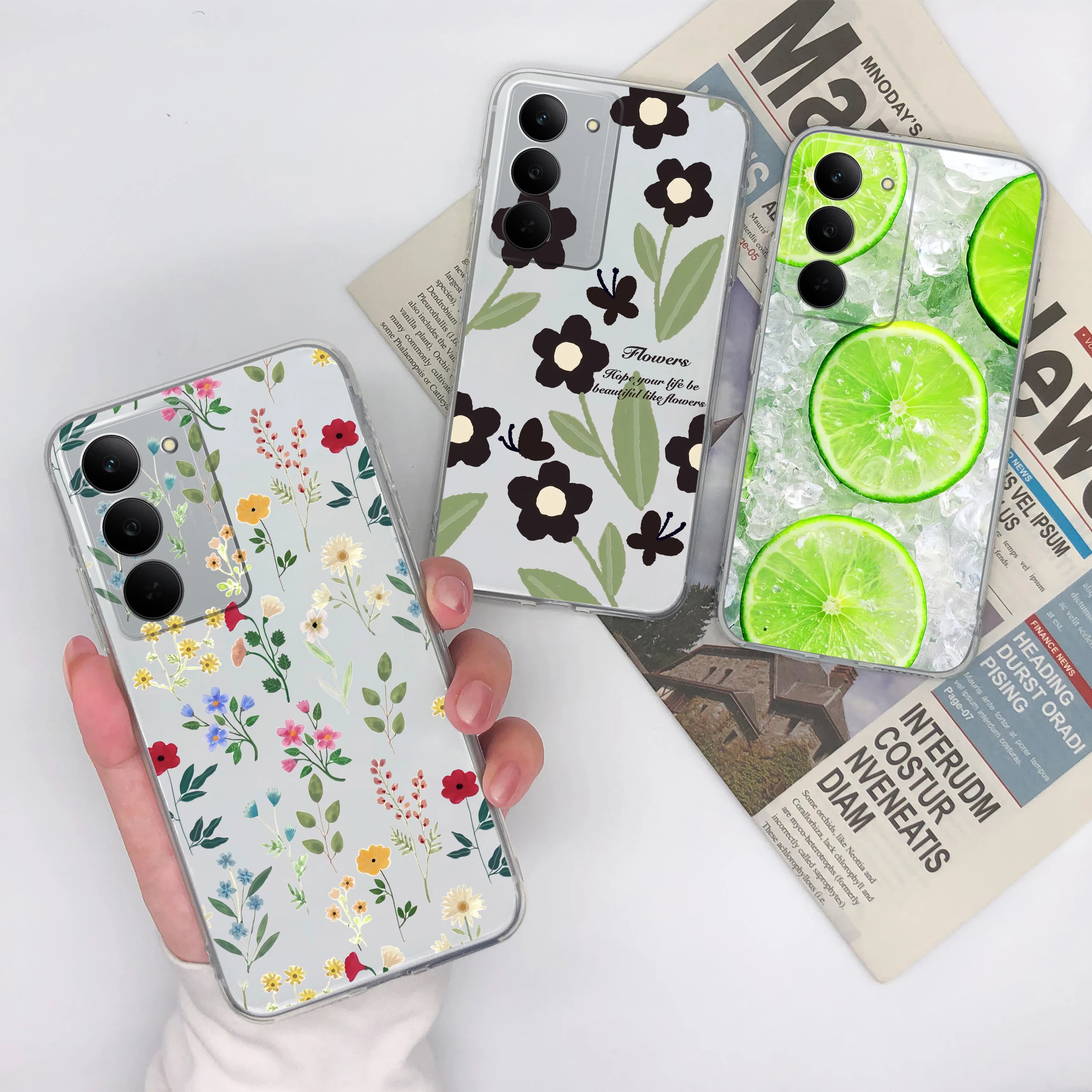 Funda transparente para Realme 14X 5G, funda para Realme 14 Pro Plus, fundas de teléfono suaves, delgadas, cómodas, de silicona, a la moda, a prueba de golpes - imagen 3