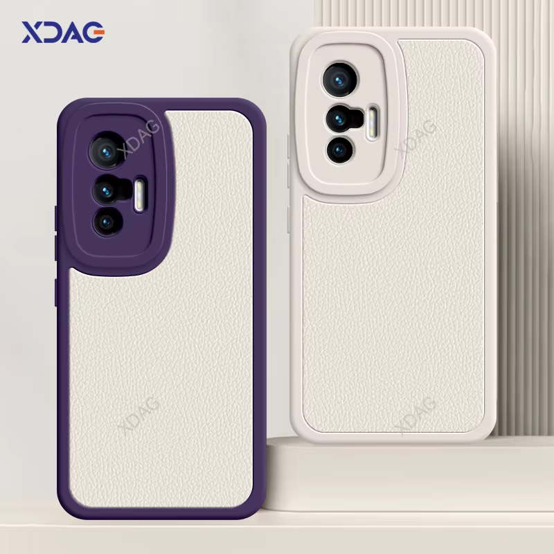 Funda de lujo con patrón de lichi Peel para VIVO X70 X70T Pro Plus 5G, carcasa de cuero clásico a prueba de golpes, piel de cordero para teléfono móvil - imagen 2