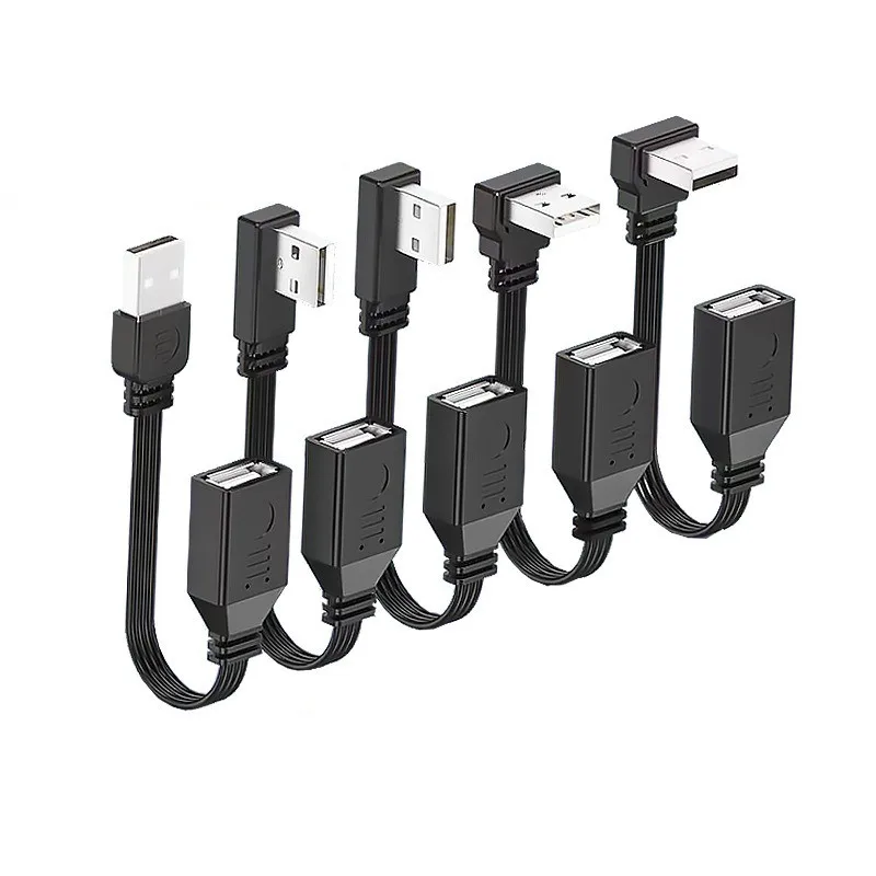 5cm 10cm 15cm 30cm 50cm 100cm 90 grados arriba, abajo, izquierda y derecha en ángulo USB 2,0 A macho a USB hembra Cable adaptador de extensión - imagen 2