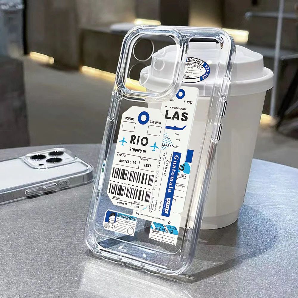 Funda con etiqueta de moda para Iphone 11, Fundas para Iphone 13 12 14 15 Pro Max XR X Xs 7 8 Plus SE 2020 14promax, Fundas transparentes de silicona - imagen 4