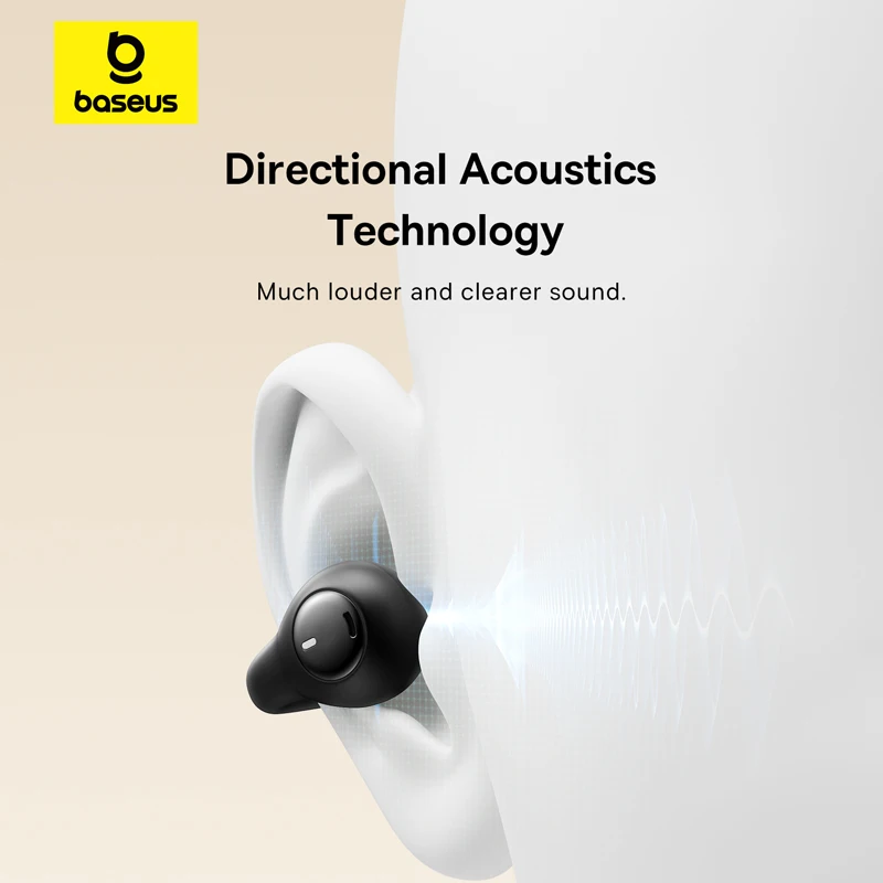 Baseus Bass 15 Clip auriculares abiertos inalámbricos Bluetooth 5,4 Clip de oreja auriculares deportivos TWS auriculares ENC de 2 micrófonos - imagen 5