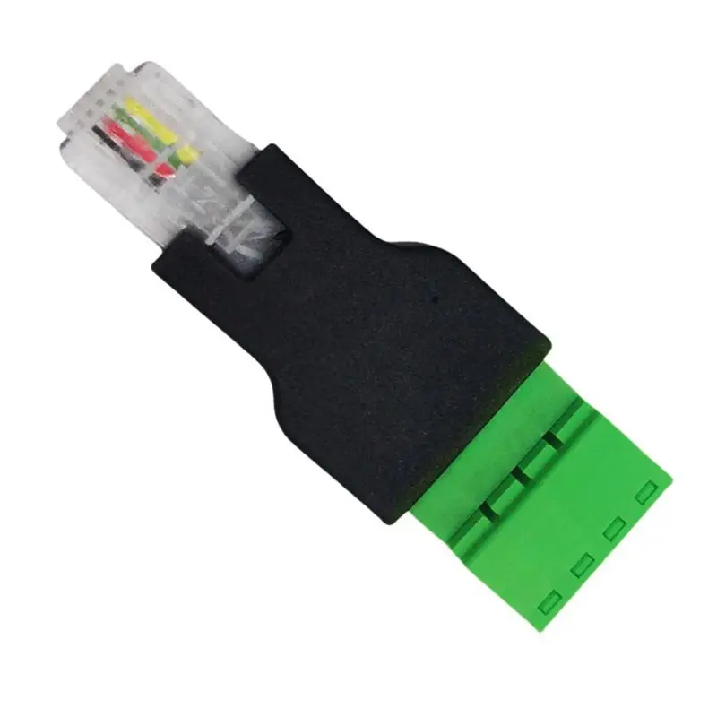 Adaptador de Terminal de tornillo sin soldadura, cabezal de cristal RJ11 6P4C macho a 4P, verde, adecuado para Cables receptores telefónicos - imagen 3