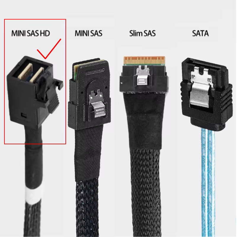 Cable Mini SAS HD a 4 SATA 12G - 50 cm - imagen 5