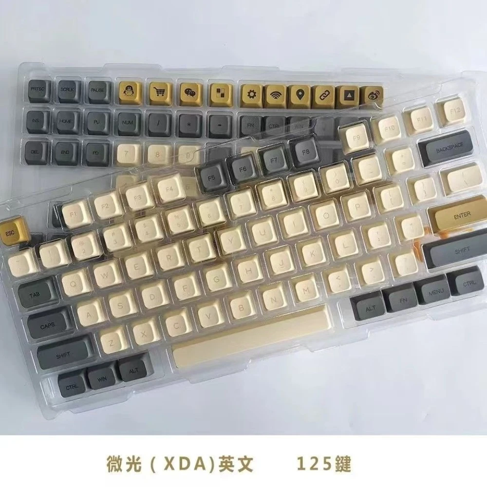 Teclas mecánicas con microluz, sublimación térmica PBT, perfil XDA, juego completo pequeño coreano ruso, juego de teclas de 125 teclas - imagen 3
