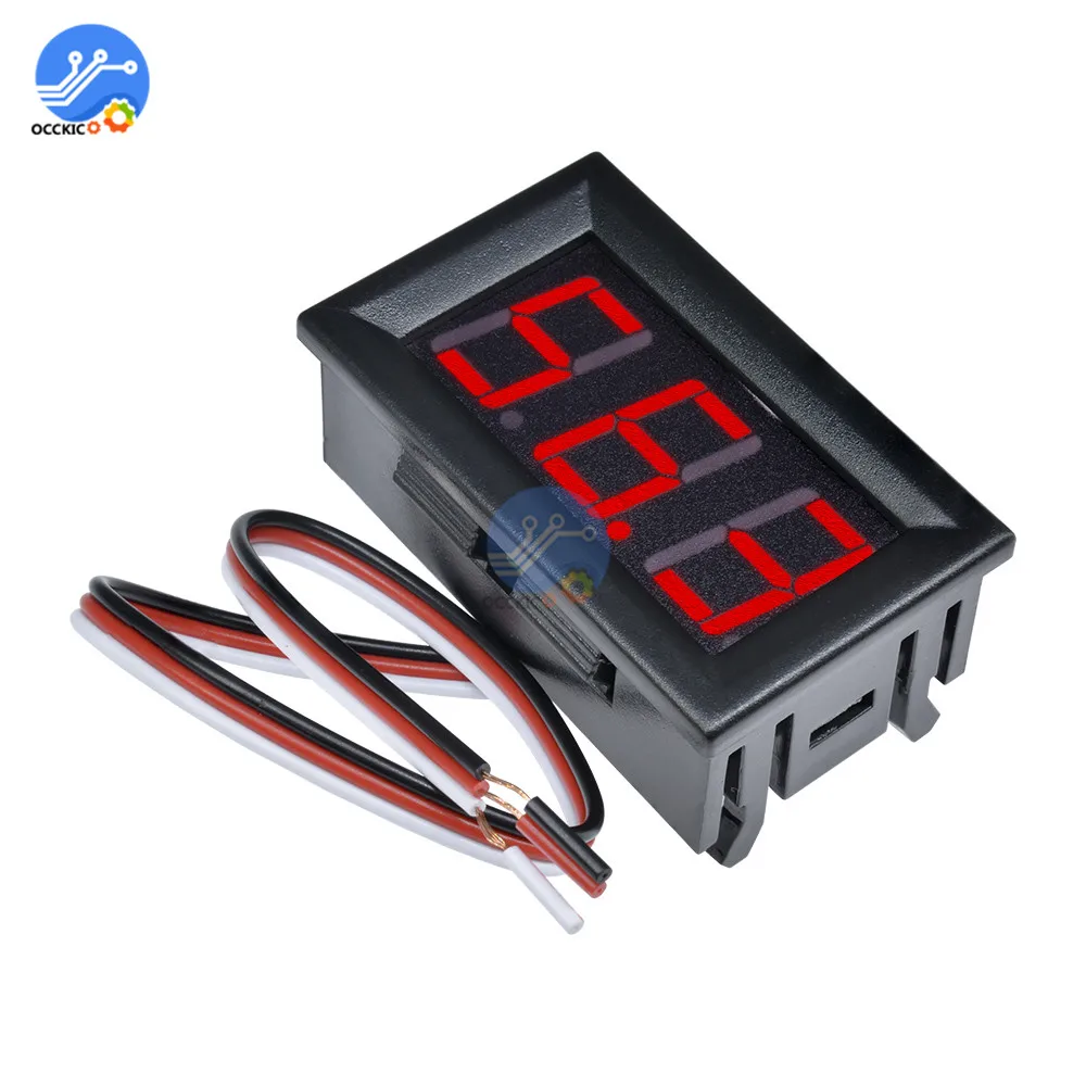 DC 0-100V LED Digital Voltmeter LED Fahrzeuge Motorspannung Panel Meter 0.56 Inch Voltmeter Three Position Led Digital Tube - imagen 2