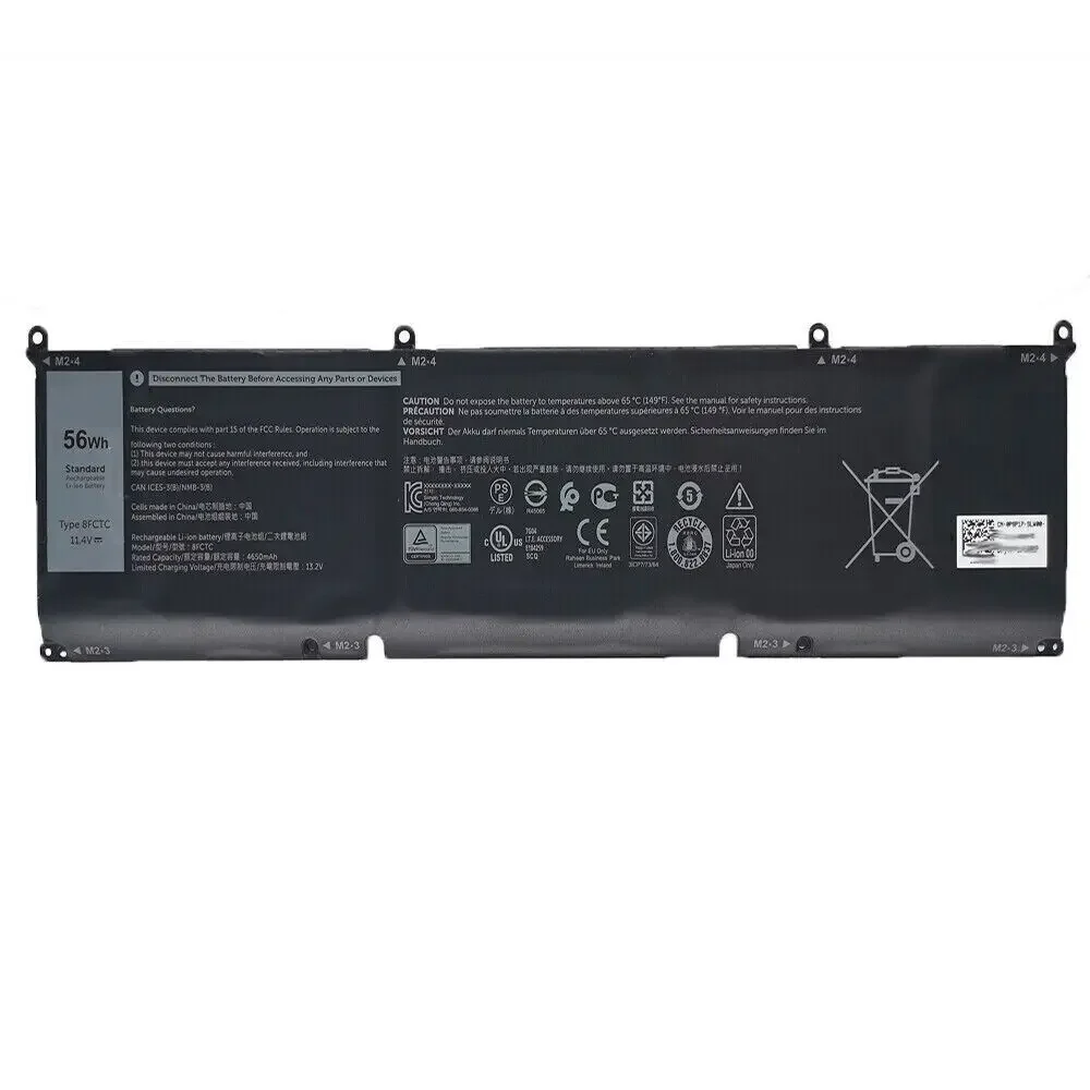 Nueva batería Original y genuina para ordenador portátil 8FCTC 11,4 V 56Wh para Dell XPS 15 9500 Precision 5550 Series 3ICP7/73/64 070N2F DVG8M P - imagen 3