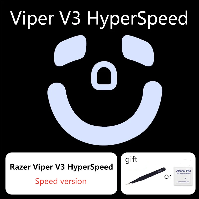 1 Juego de patines de ratón ultrafraglide para Razer Viper V3 HyperSpeed Control de frenos pies de ratón versión ICE ratones deslizan pies de PTFE - imagen 2