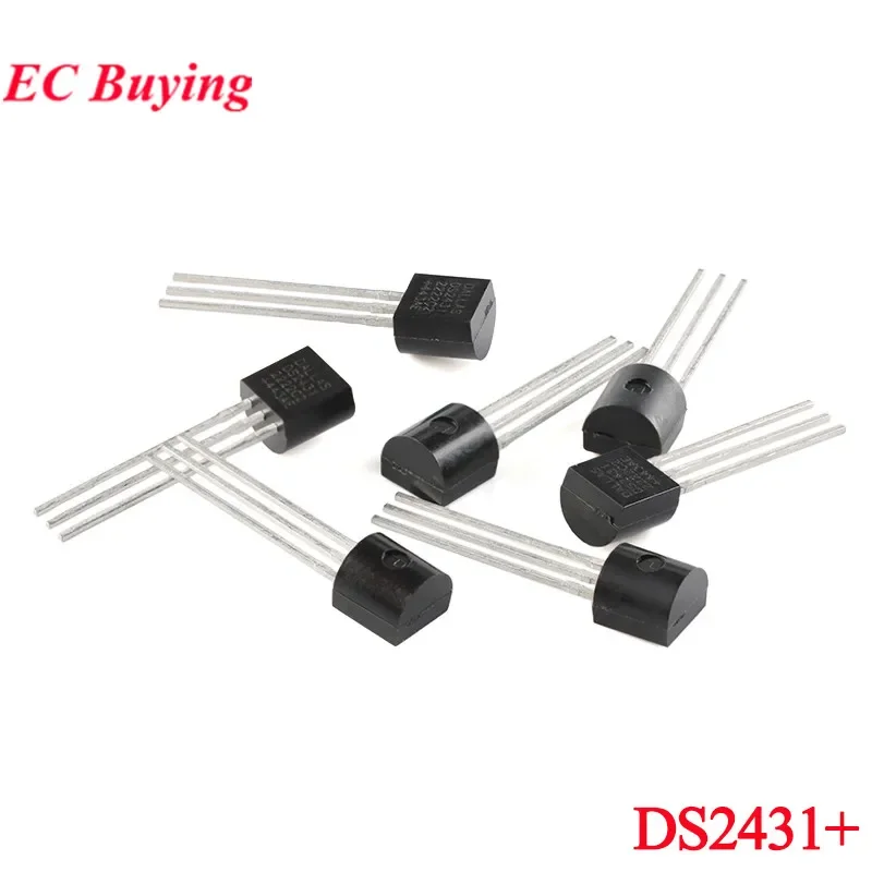 5 uds/1 ud DS2431 DS2431 + TO-92-3 Chip IC EEPROM de un solo cable de 1024 bits