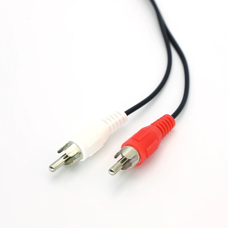 Conector de enchufe auxiliar de Audio 3,5 a a auriculares, Cable de música, conector hembra RCA de 3,5mm, Cable estéreo, enchufe Y, adaptador 2 macho de 0,3 M - imagen 5