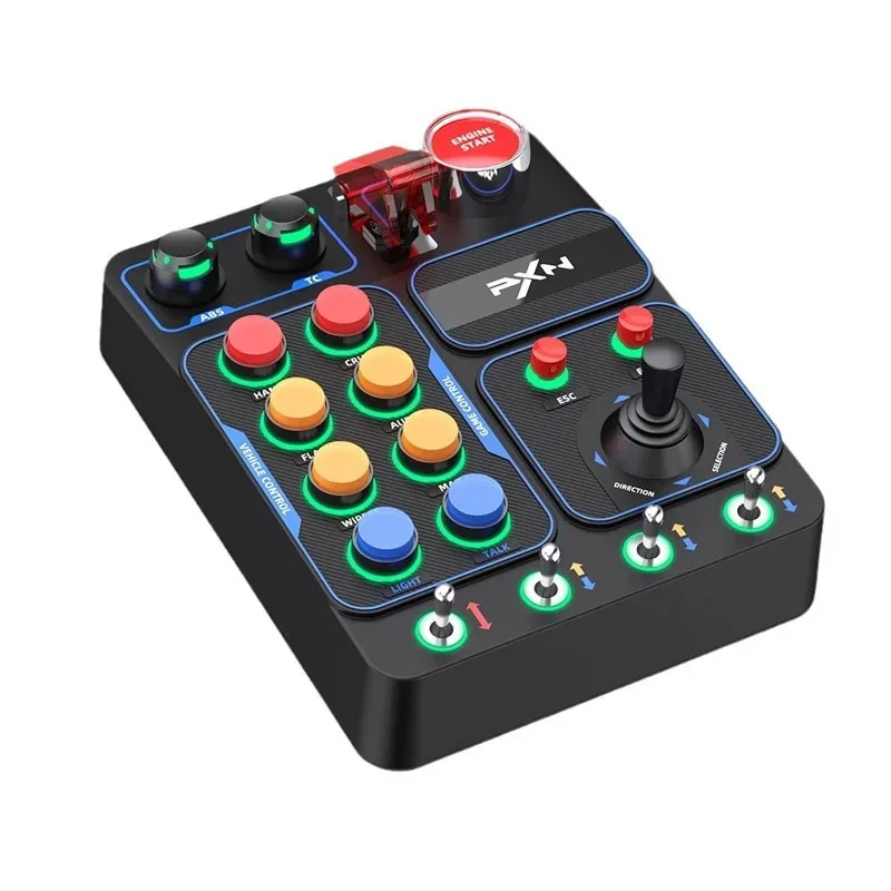 Nuevo Simulador de carreras PXN CB1, caja de Control Central, botón multifuncional RGB para simulador de camión EURO, accesorios de juego de carreras - imagen 2