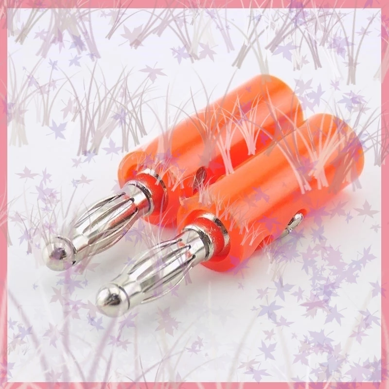 1/5/10 Uds. Conectores macho de placa Banana de 4mm, conectores rojos y negros sin soldadura para Audio, altavoz, vídeo, adaptador Musical DIY B6 - imagen 2