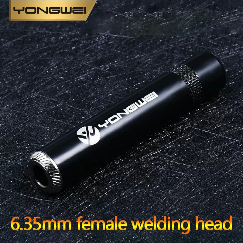 YONGWEI 6,35 hembra mono estéreo línea de audio cabeza soldada micrófono amplificador de potencia mezclador 6,5 cabezal de extensión - imagen 4