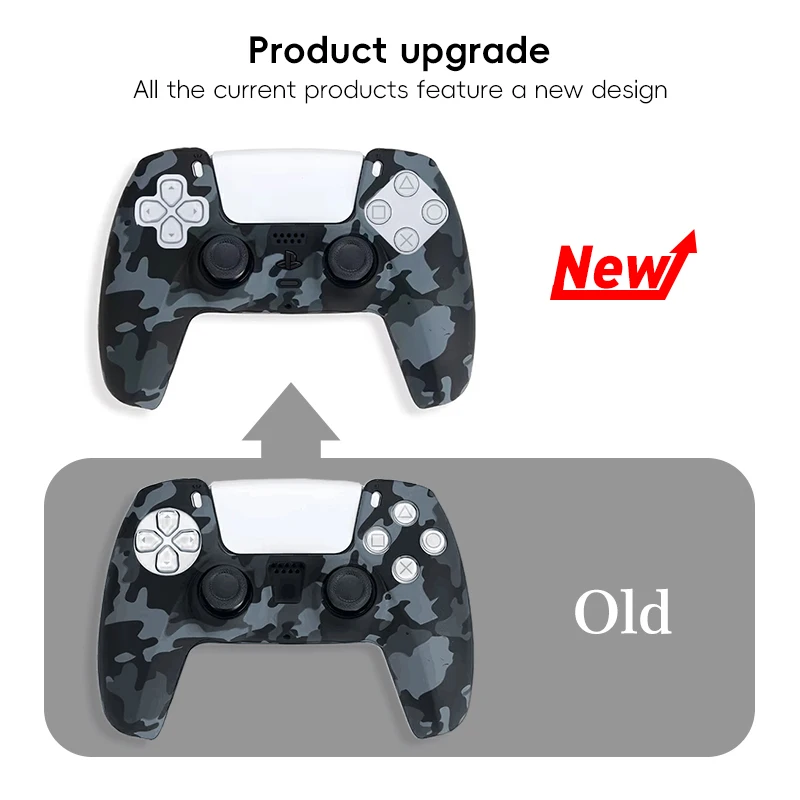 DATA FROG Camo Funda de piel protectora para SONY Playstation 5 Funda de silicona para PS5 Controlador Accesorios - imagen 2