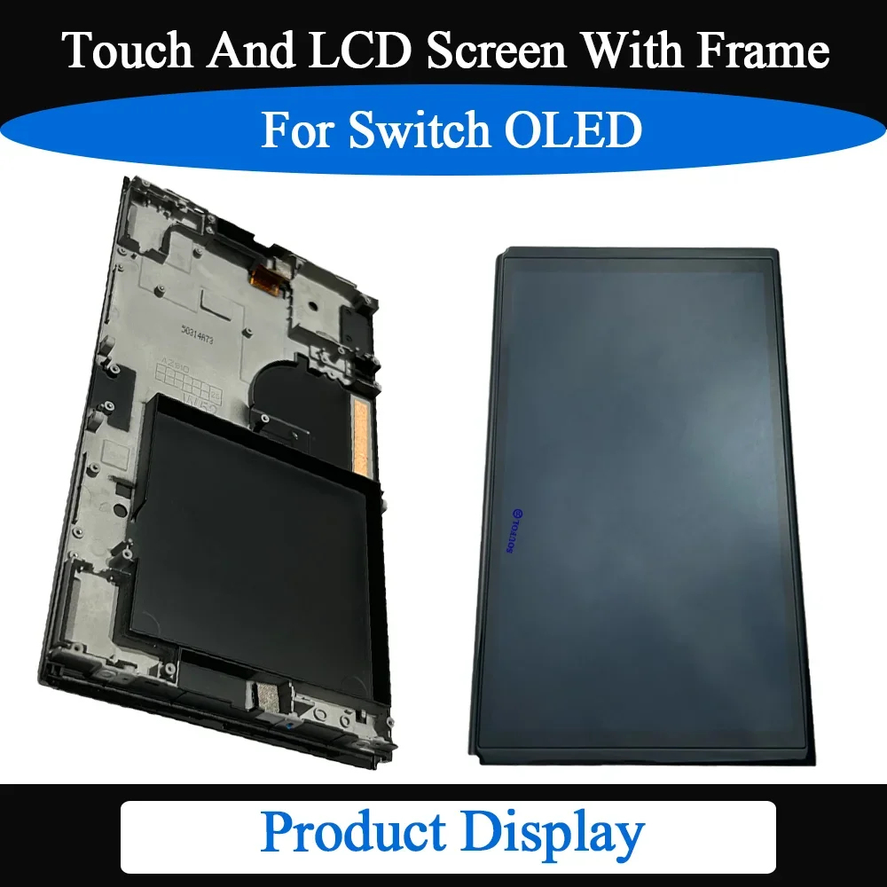 Pantalla táctil y LCD con marco para consola Switch OLED, montaje de pantalla completa, reemplazo del digitalizador para Switch OLED - imagen 2