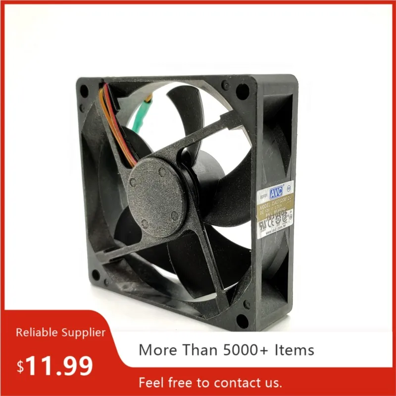 Ventilador de refrigeración PWM de alto flujo de aire Original AVC DA07020T12U 12V 0.70A 70mm, Control de temperatura de 4 cables, refrigeración industrial y de servidor