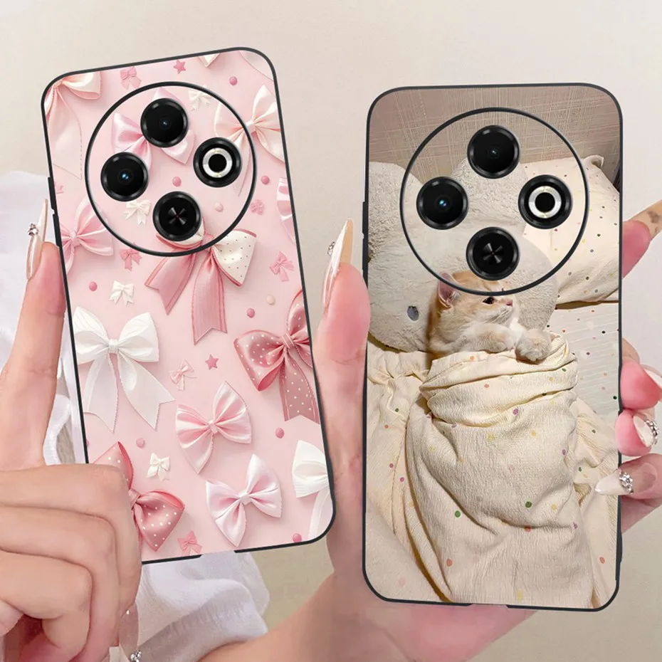 2025 funda de teléfono con impresión bonita para Tecno Spark 30C 30 Pro 4G fundas blandas de silicona negra para Tecno Spark30C 30 30Pro cubiertas parachoques