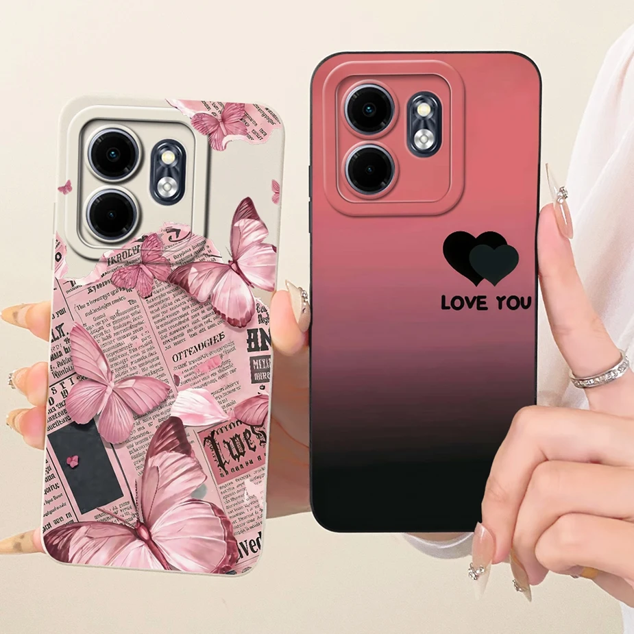 Para Infinix Hot 50i 4G funda X6531 flores de lujo cubierta pintada de caramelo funda de teléfono suave TPU para Infinix Smart 9 Smart9 Hot50i Shell - imagen 2