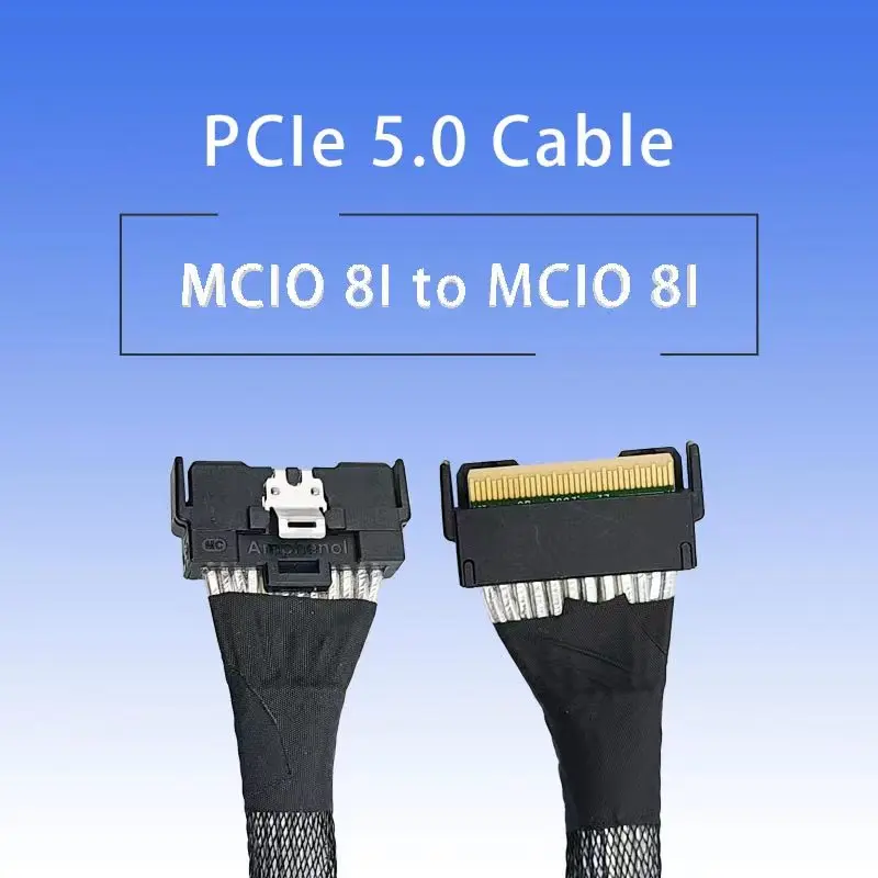Cable PCIe5.0 de alta velocidad SAS MCIO 8i a MCIO 8i NVMe