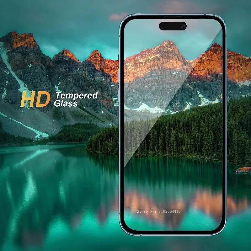 Vidrio templado Ultra transparente 4 en 1 para iPhone 16 14 15 Pro Max 13 12 Mini Protector de pantalla de lente de cámara para iPhone 16 15 Plus 11 Pro - imagen 5