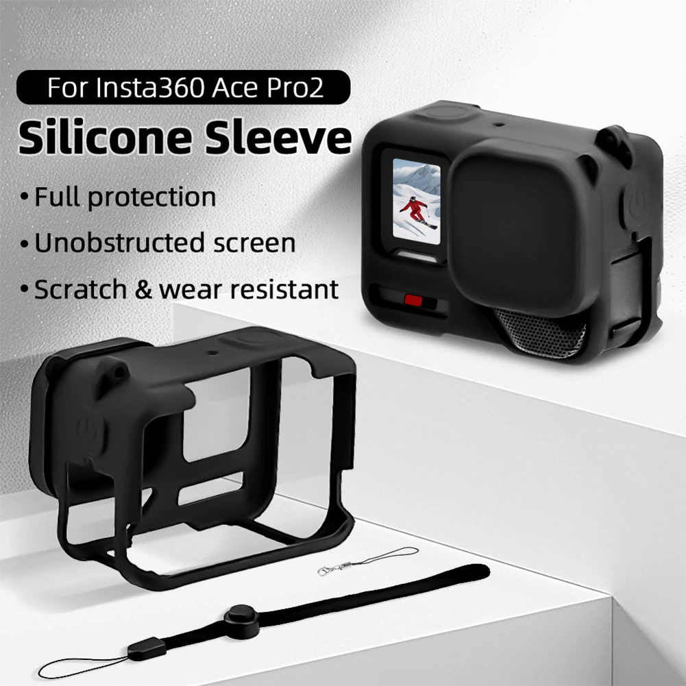 Funda protectora de silicona para Insta360 Ace Pro 2, funda protectora, funda protectora portátil, accesorios para cámara
