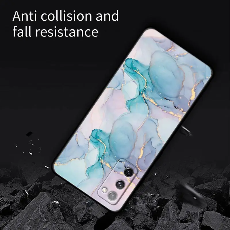 Funda de teléfono con patrón de mármol de moda para Samsung Galaxy S24 Ultra S23 FE S22 5G S21 S20, funda trasera S23 S24 Plus S10, fundas de silicona - imagen 4