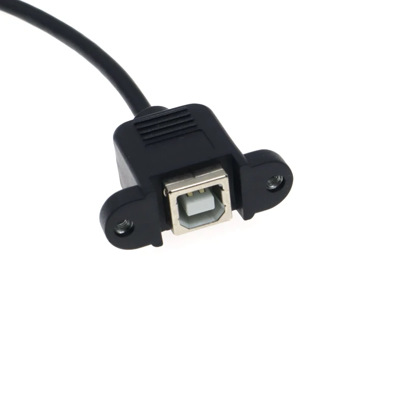 Cable de extensión de escáner de impresora USB 0,5 tipo B macho a tipo B hembra de 2,0 m con orificios de tornillo de montaje en Panel - imagen 4