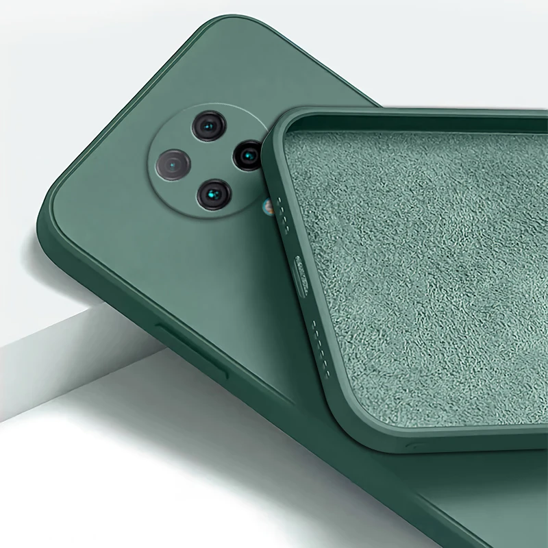 Funda de silicona líquida cuadrada Original para Xiaomi POCO F2 Pro, lente de cámara protectora, funda trasera de teléfono suave F2Pro, armadura a prueba de golpes - imagen 2