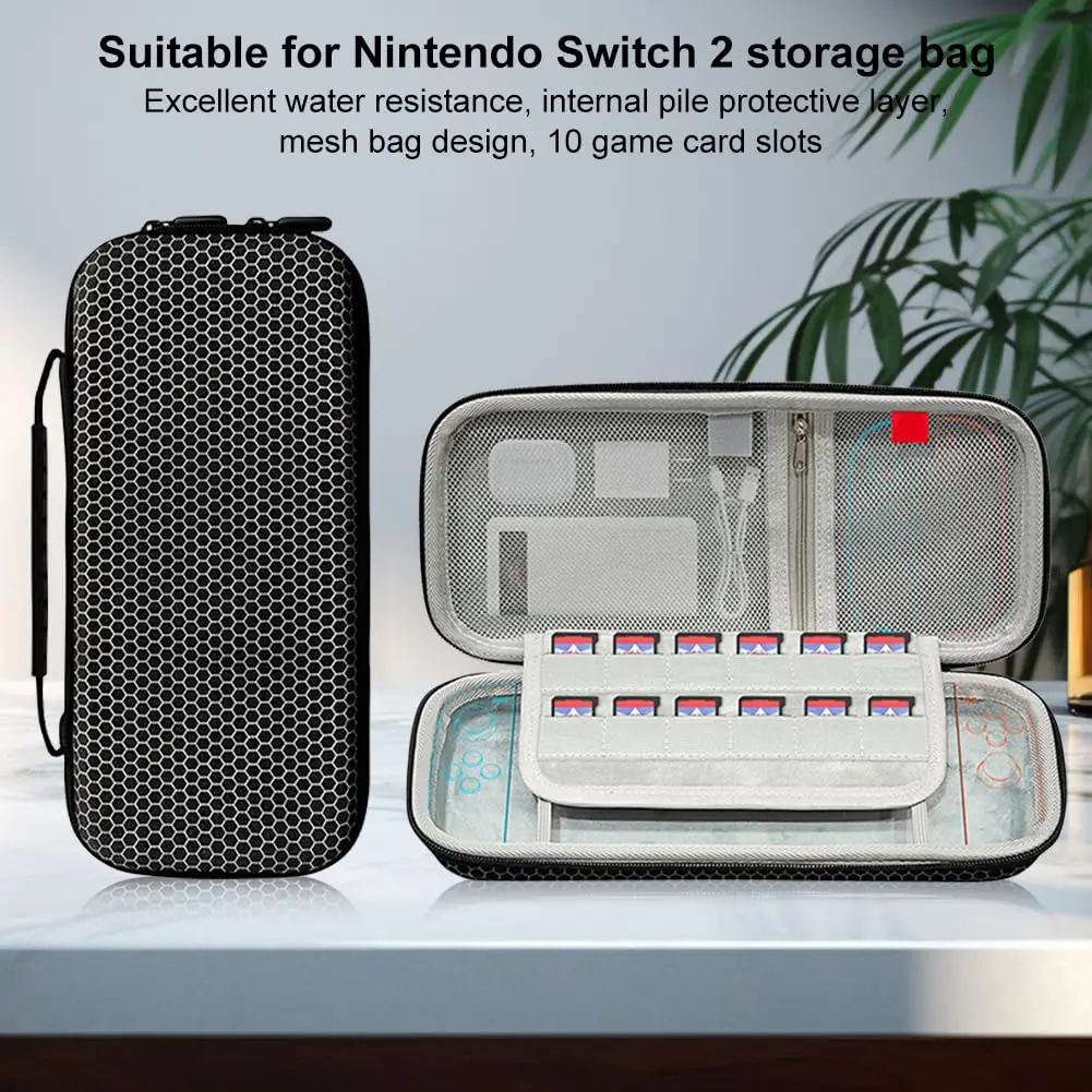 Estuche de transporte de carcasa dura para consola de juegos NS Switch 2, bolsa de almacenamiento portátil para accesorios de juegos Switch2 - imagen 3