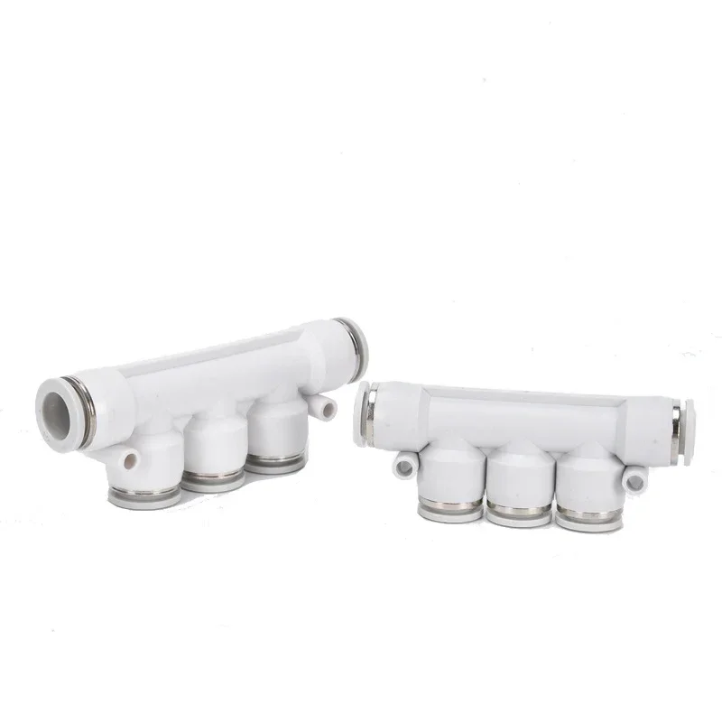 Conectores de manguera de aire neumática PK cinco vías conector de liberación rápida adaptador blanco de alta calidad empuje en el tubo PK 6mm 8mm 10mm 12mm - imagen 2