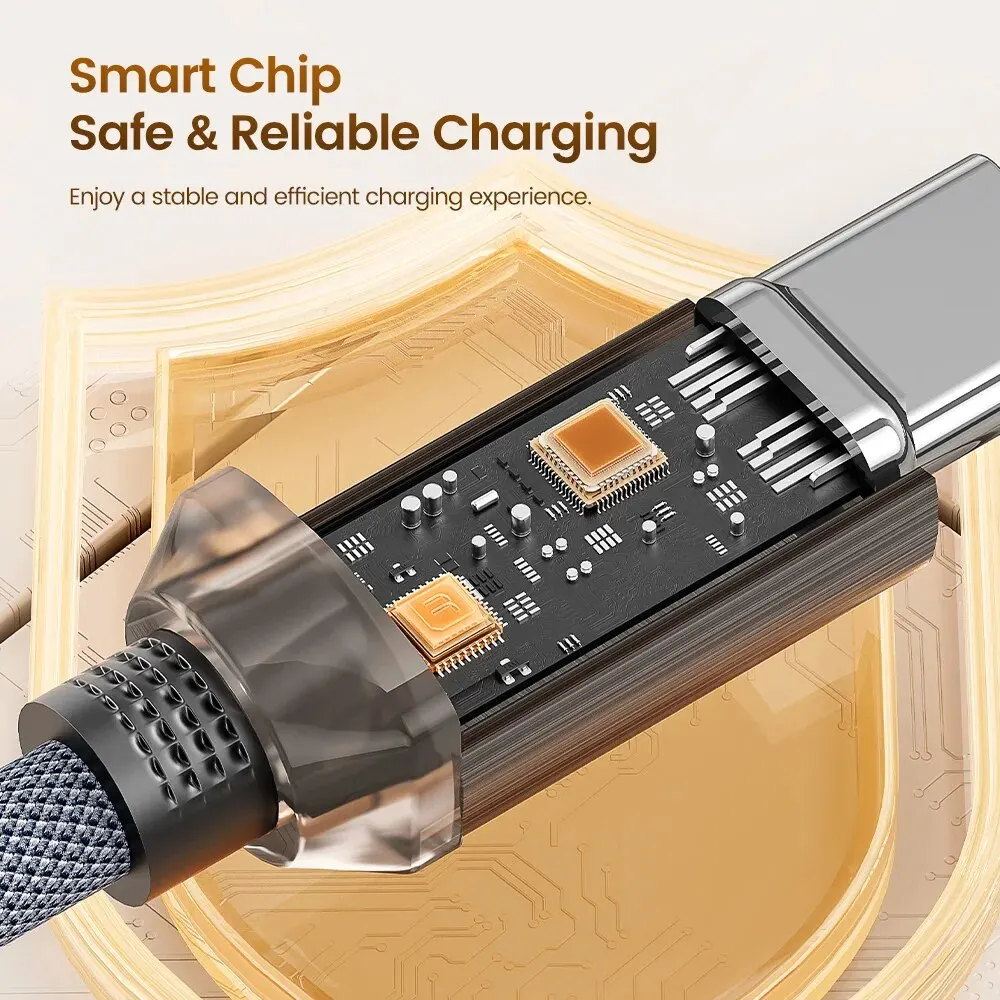 Toocki 6A Cable USB tipo C para Huawei Xiaomi Samsung Oneplus POCO SuperCharge 66W/100W Cable de carga rápida tipo C Cable de datos - imagen 4