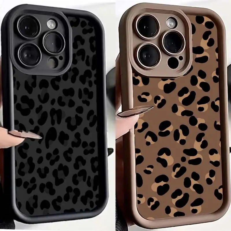 Funda de leopardo negro Retro de moda para OPPO A60 A17 A16 A15 A15S A53 A9 A5 2020 A54 A55 A58 A74 A52 A72 A92 A76 A96 A73 A94