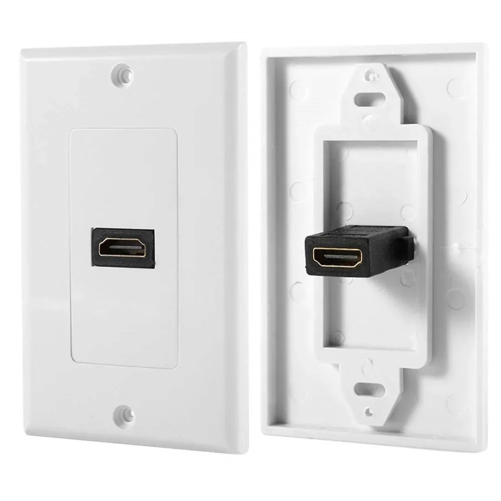 Placa de pared HDMI chapada en oro para sistema de cine en casa, 1 puerto, inserto de puerto de salida único, 4K, 60Hz - imagen 3