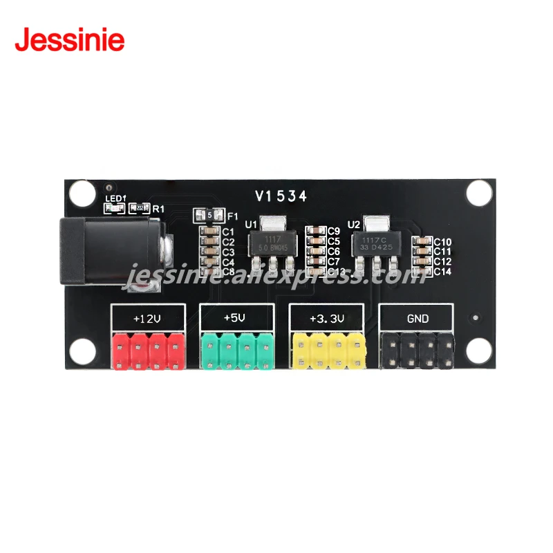10 uds/1 unidad DC-DC 12V a 3,3 V 5V 12V módulo de conversión de voltaje de salida multicanal Placa de módulo de alimentación - imagen 4