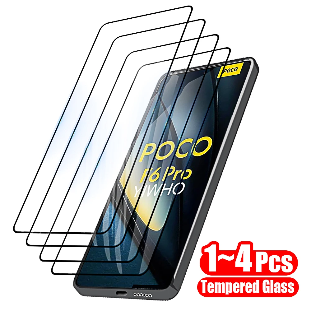 1-4 Uds vidrio Protector para Xiaomi Poco f6 Pro F5 F4 GT F3 protectores de pantalla de vidrio templado en Pocco Poxo Poko f6Pro f5Pro