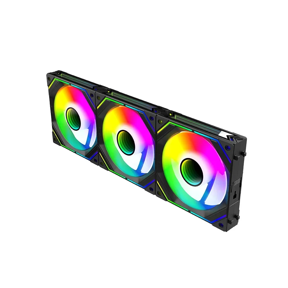 Wovibo 120mm Uni Ventilador inalámbrico PWM 4PIN Ventilador RGB PC caja de ordenador enfriador 12cm 5V ARGB Ventilateur Aura Sync - imagen 3