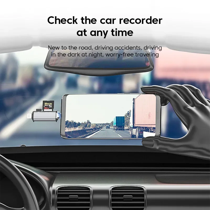 Adaptador 6 en 1 USB A Lightning A tipo C para iPhone, iPad, convertidor de Conector Micro A USB C OTG, lector de tarjetas TF SD - imagen 3