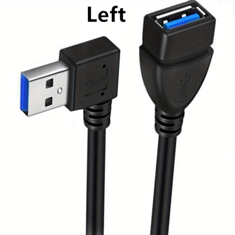 Cable de extensión USB 3,0 de 20cm macho a hembra ángulo de 90 grados sincronización de datos de 5Gbps carga rápida para PC portátil HDD móvil - imagen 5
