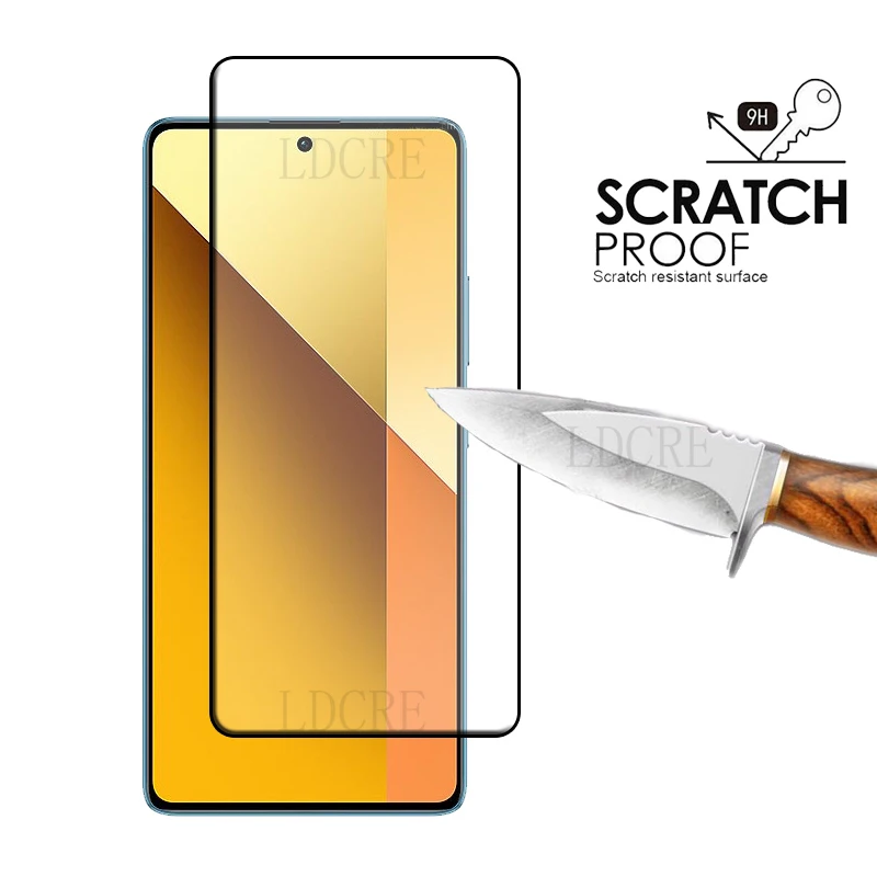 Cubierta de cristal 6 en 1 para Xiaomi Redmi Note 13, Protector de pantalla de vidrio templado Redmi Note 13 5G, cristal de lente Redmi Note 13 Pro 5G - imagen 3