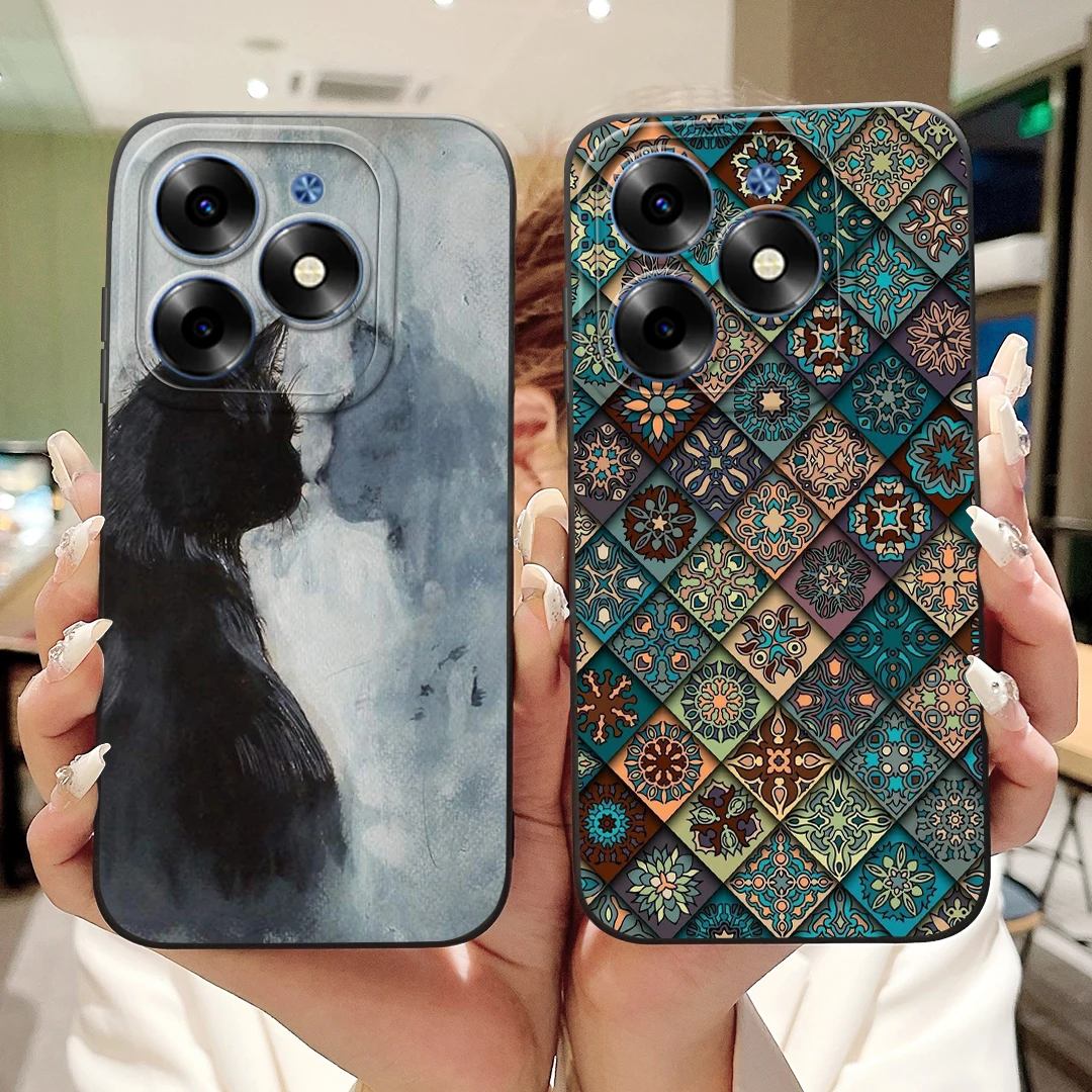 Para Infinix Hot 40 Pro funda X6837 moda gato funda de dibujos animados funda de teléfono de silicona suave para Infinix Hot 40i Hot40 Pro Hot40i Fundas - imagen 2