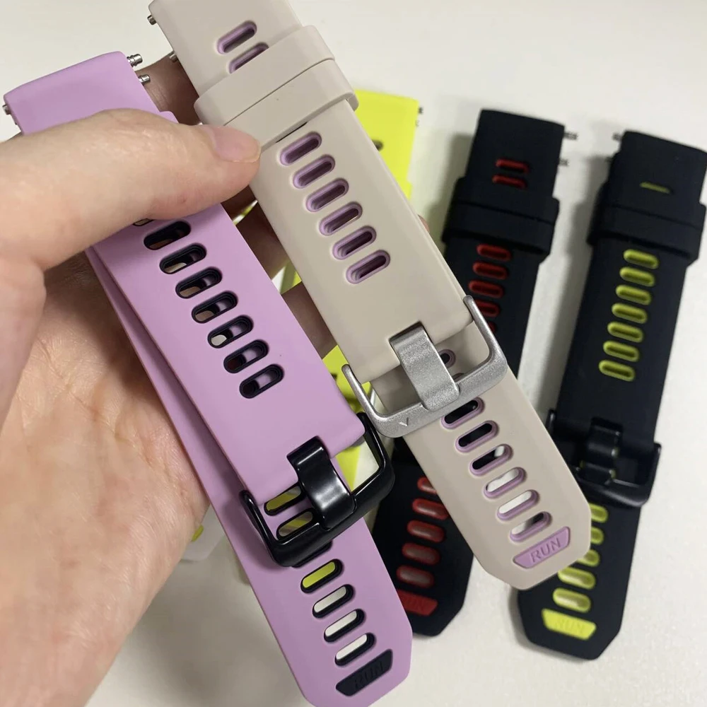 Correa deportiva oficial de silicona de 22mm para Garmin Forerunner 970 965 945, correa de repuesto para pulsera Garmin Forerunner 955 935 745 Run