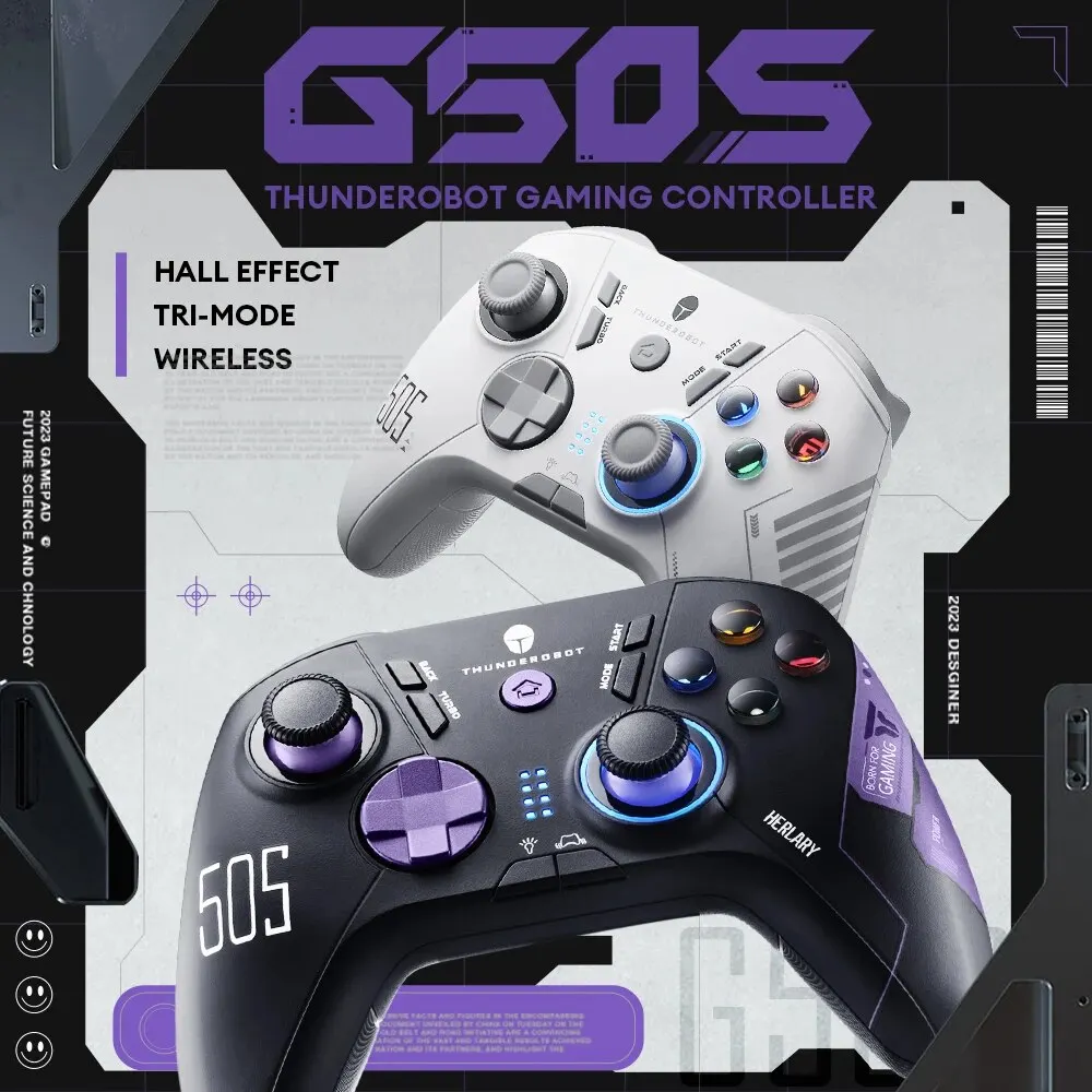 THUNDEROBOT-controlador de juego inalámbrico G50S, mando con efecto Hall, gatillos, frecuencia de sondeo de 1000Hz, para Switch, PC, Android e IOS - imagen 2