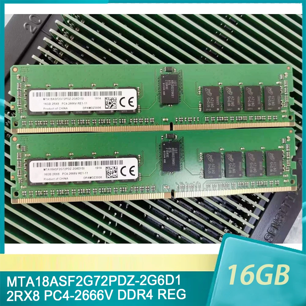 1 Uds MTA18ASF2G72PDZ-2G6D1 memoria 16GB 16G 2RX8 PC4-2666V DDR4 REG RAM - imagen 2