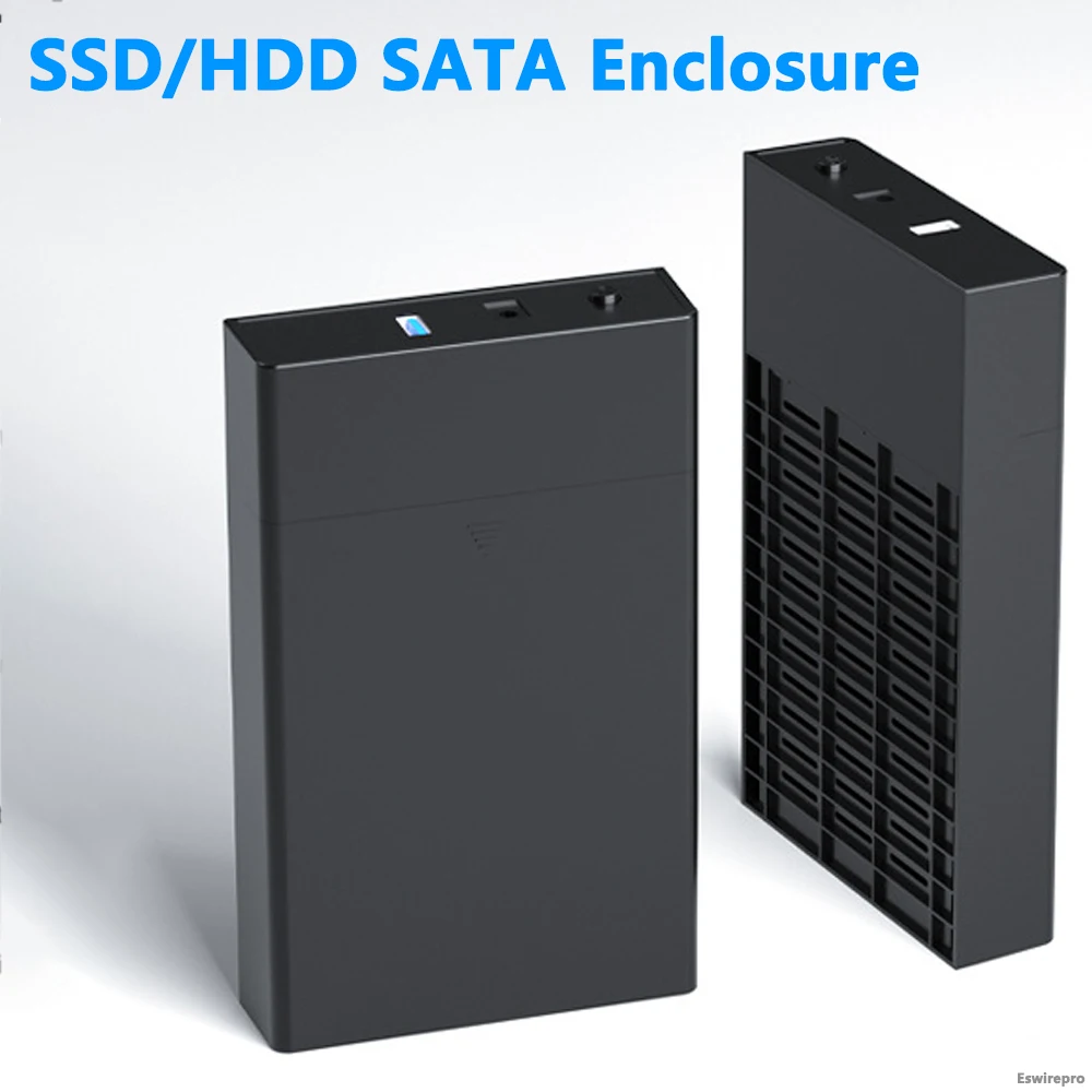 2.5 3. Caja HDD SATA ABS de 5 pulgadas, carcasa HD externa USB3.0 para caja de disco duro de hasta 18TB, lector de unidad SATA SSD hd externo - imagen 2