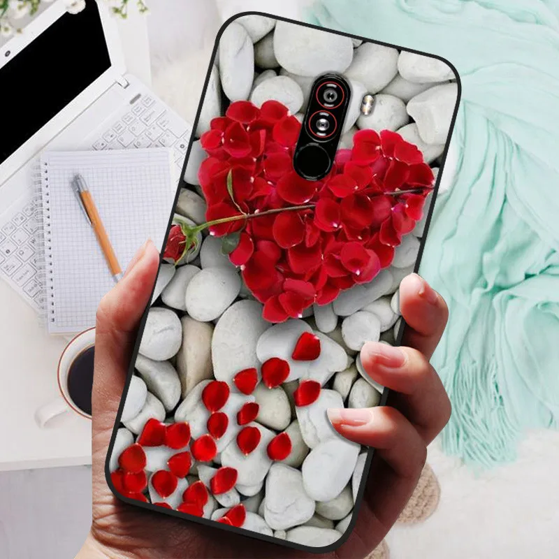 Funda de silicona para teléfono xiaomi mi pocophone f1, carcasa suave de TPU pintada con Gato, pocophone F1 - imagen 2