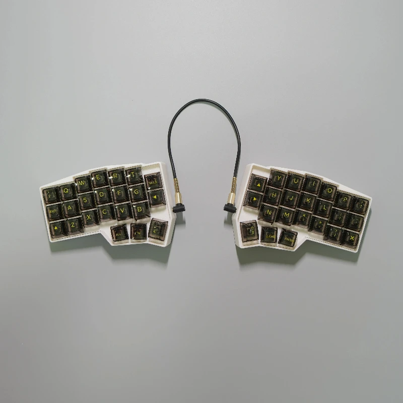 Corne Split Keyboard 46 teclas con cable monomodo RGB teclados mecánicos de intercambio en caliente personalizados 7 °   Teclado dividido de oficina VIAL inclinado - imagen 3